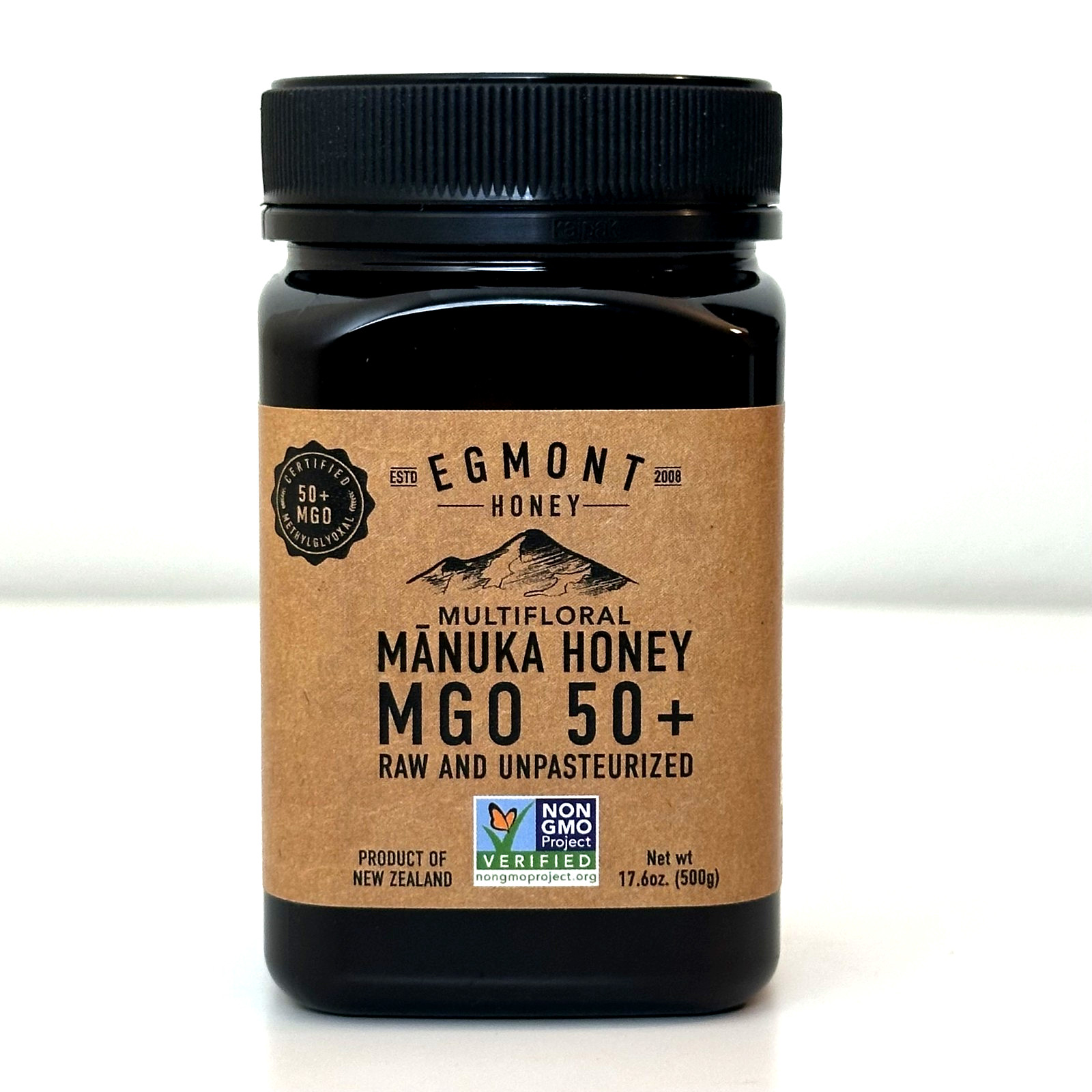 Egmont Manuka Honey, Raw And Unpasteurized, MGO 50+, 17.6 oz (500 g) Exp 2030
