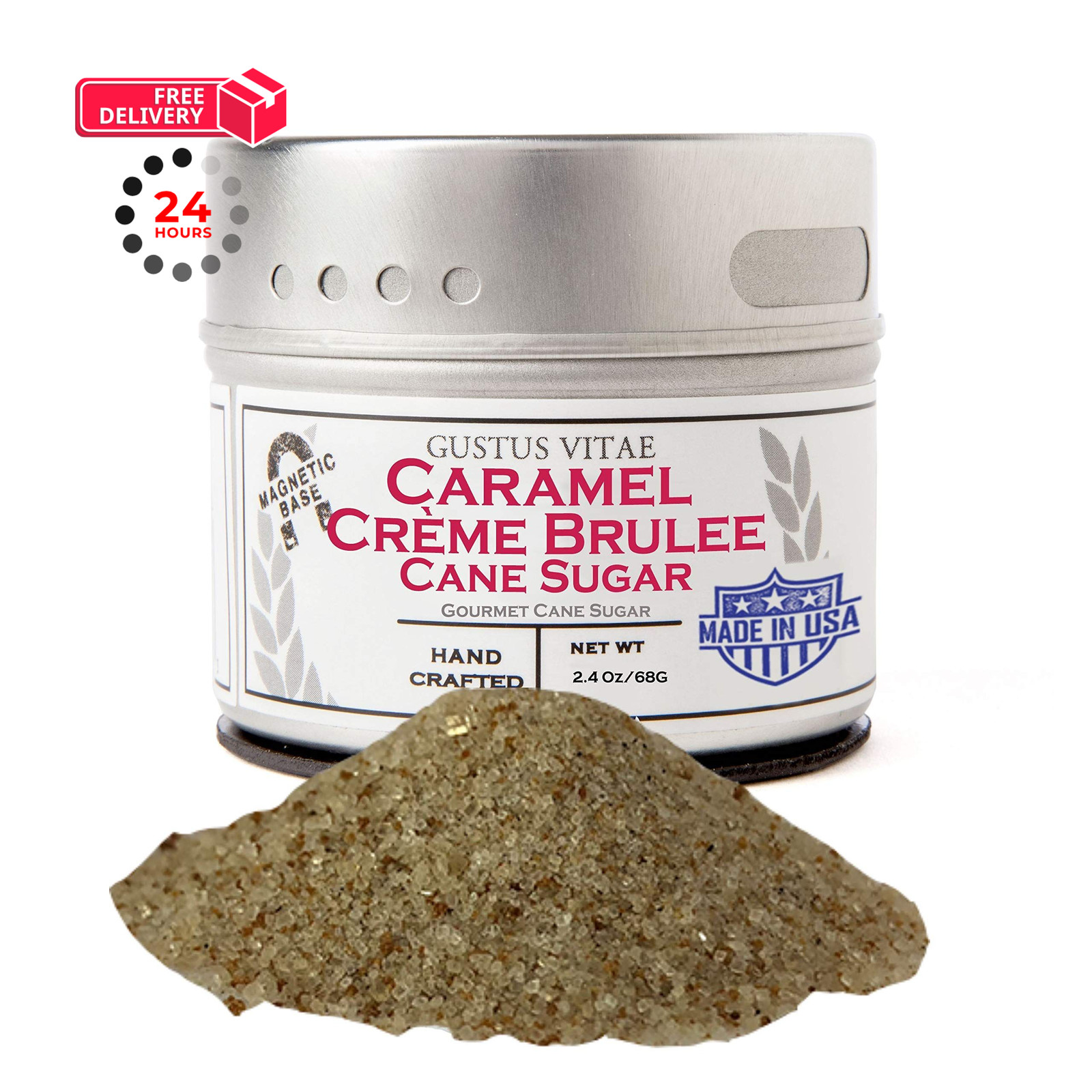 Gustus Vitae | Caramel Crème Brûlée | All 2.4 Ounce (Pack of 1), brown