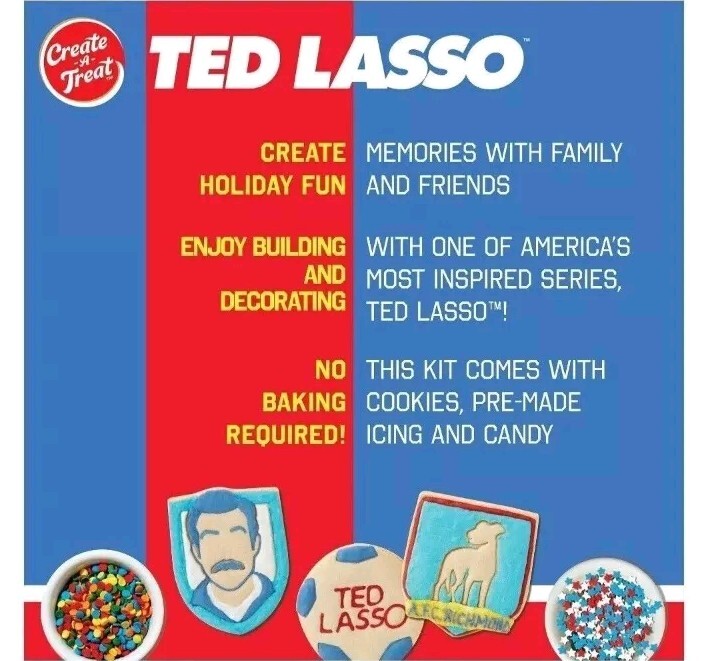 Ted Lasso No Bake Cookie Kit Sports Night Soccer New Sealed Ships From USA