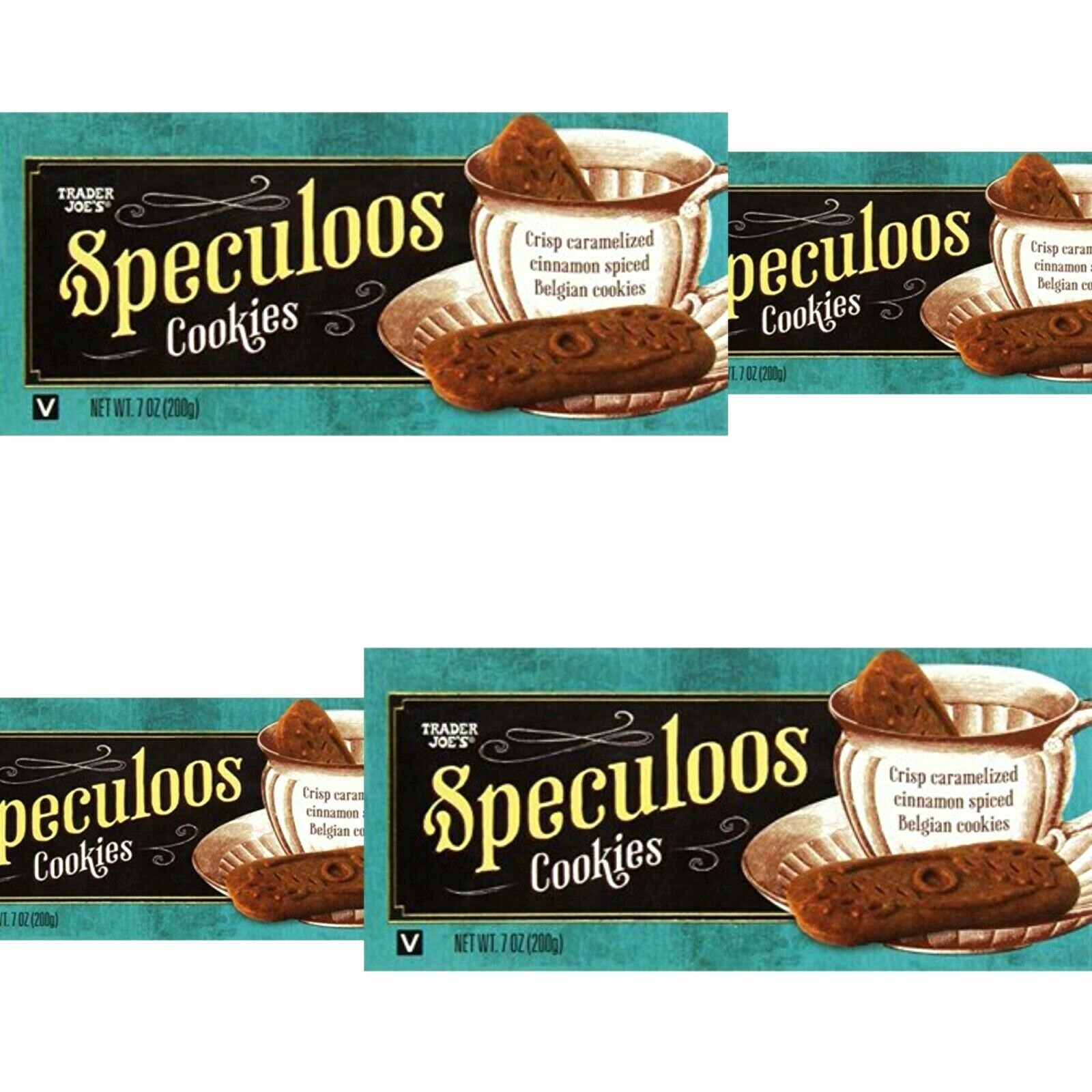 4 Packs Trader Joe’s Speculoos Cookies 7 oz Each Pack