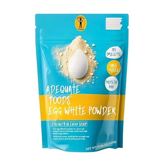 Adequate Foods Egg White Powder 500 gm, 2 min breakfast 125 Omelets (Pack of 1),