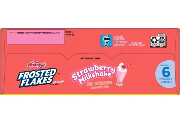 2 PACK! Kellogg’s Frosted Flakes Breakfast Cereal Strawberry Milkshake 20.1 Oz