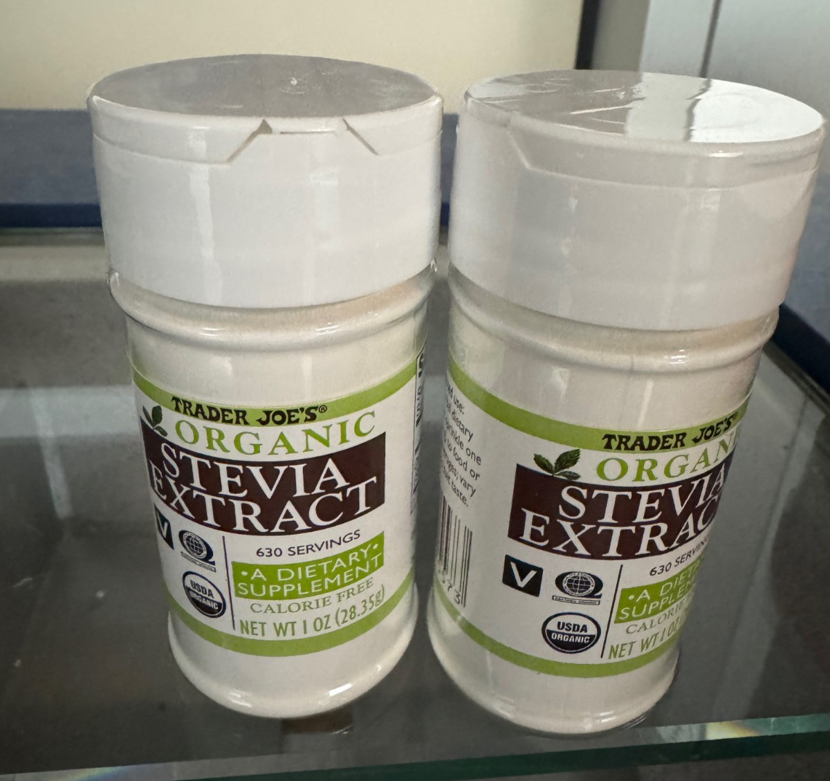 Trader Joe’s Organic Stevia Extract Calorie Free Dietary Supplement NEW (2 Pack)