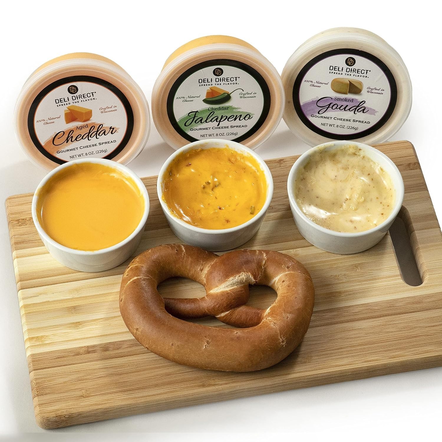Versatile Wisconsin Aged Cheddar Cheese Spread – Ideal for Entertaining & Travel