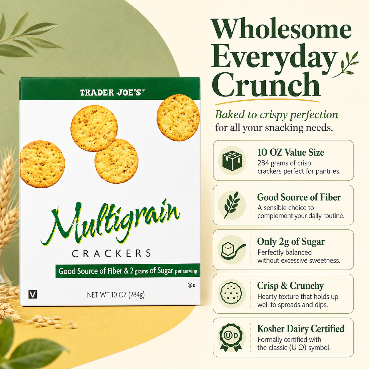 Trader Joe’s Multigrain Crackers 10 oz