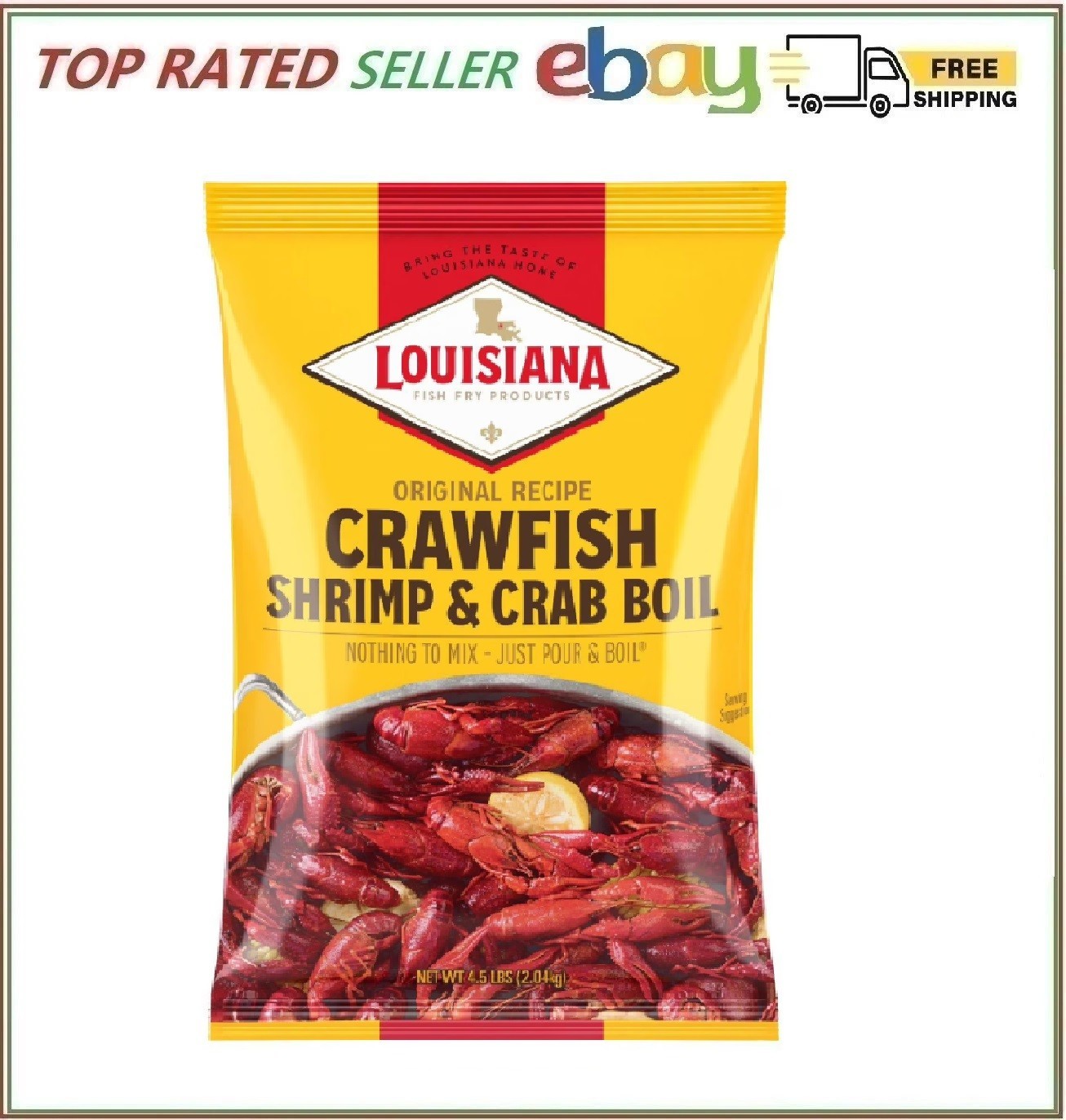 Louisiana Fish Fry Crawfish Shrimp and Crab Boil 4.5 lbs.