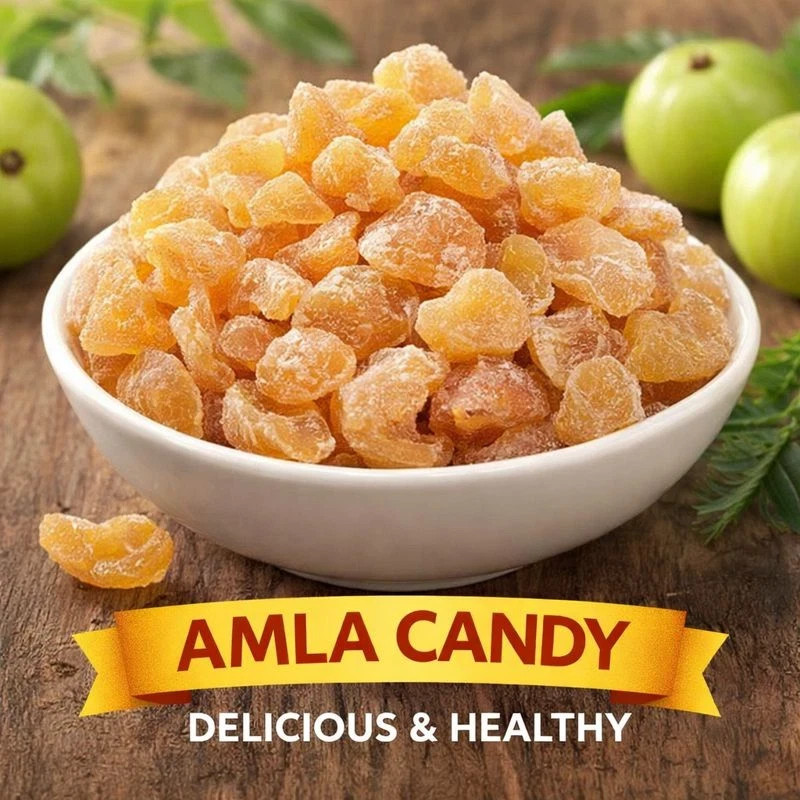 Amla Candy Dried Dry Indian Gooseberry Fruit Without Added Sugar