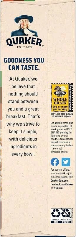 QUAKER Flavor Variety Instant Oatmeal Whole Grain Oats – 12.1 oz Box – 12 PACK