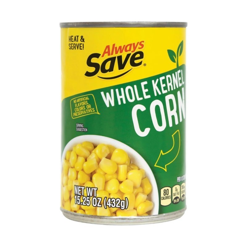 12x Always Save Whole Kernel Corn Canned Veggie Wholesale Bulk Bundle 15.25oz