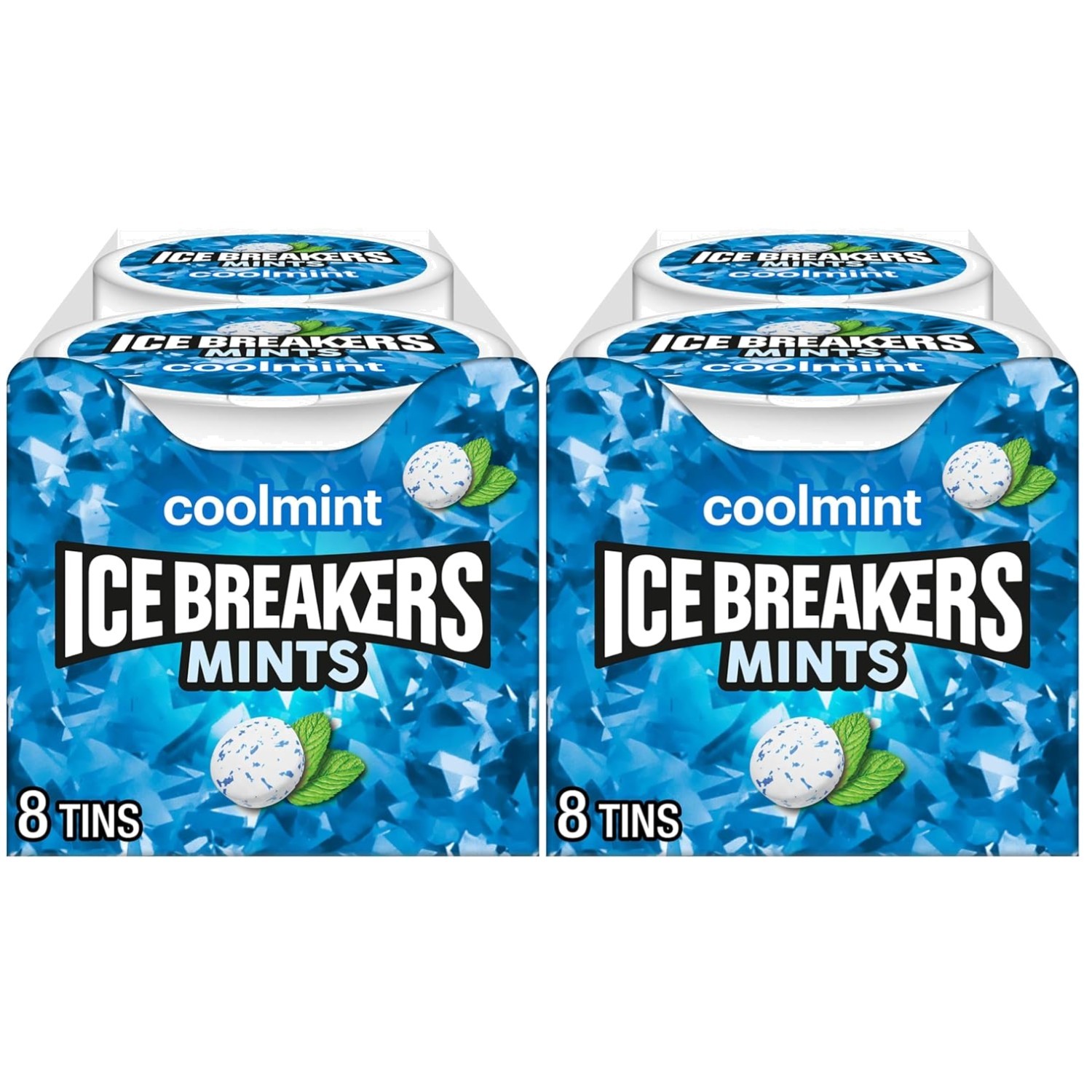 Ice Breakers Coolmint Mints Set, Sugar Free, 1.5oz x 8