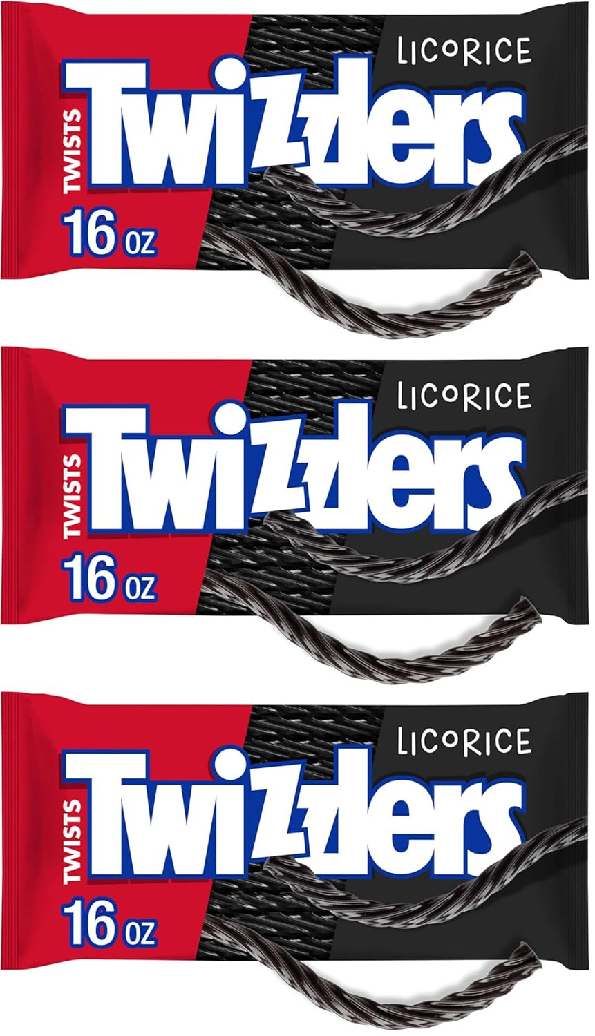 Twists Licorice Flavored Licorice Style, Chewy Candy Bag, 16 Oz