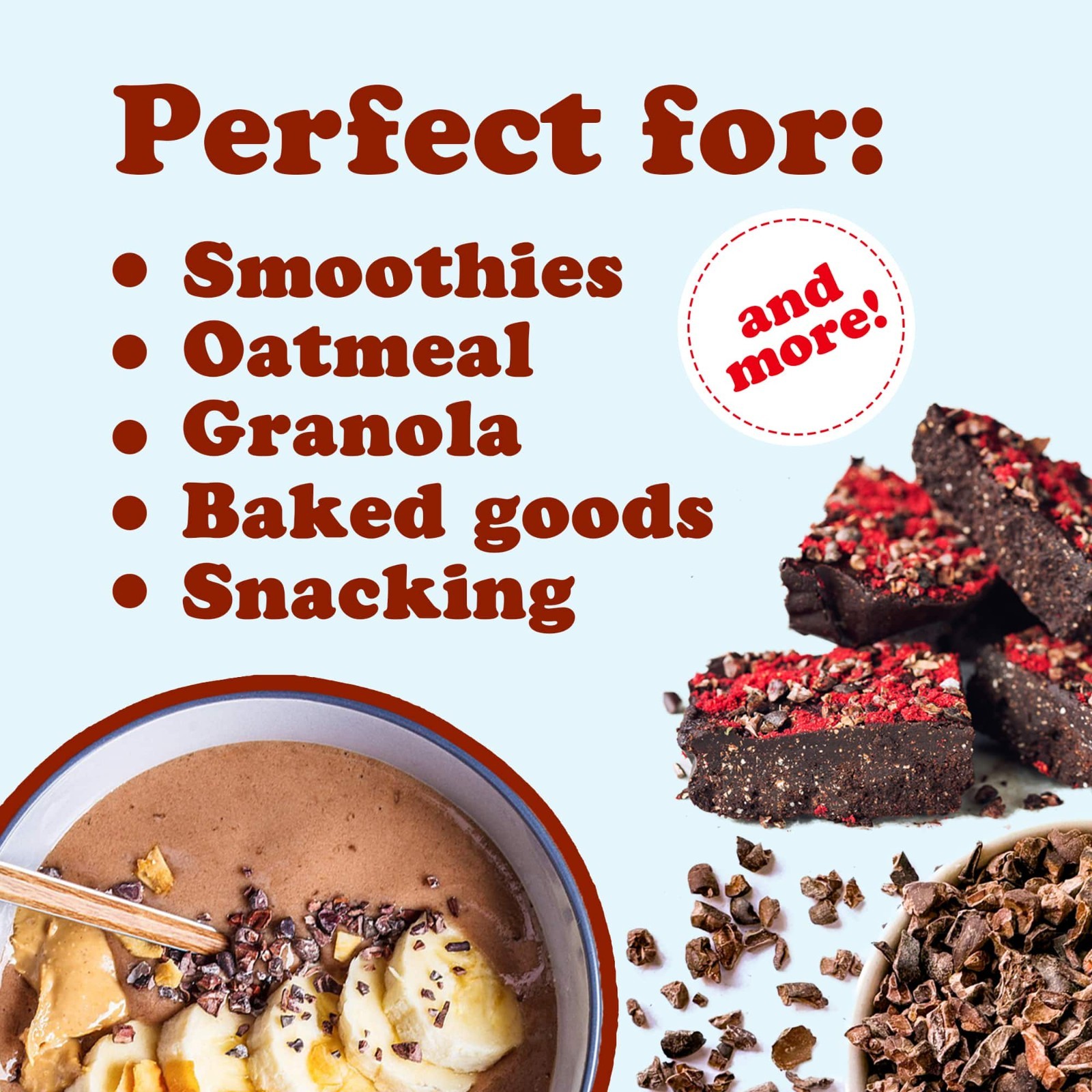Organic Sweet Cacao Nibs – Non-GMO, Kosher, Lightly Sweetened with Coconut Sugar