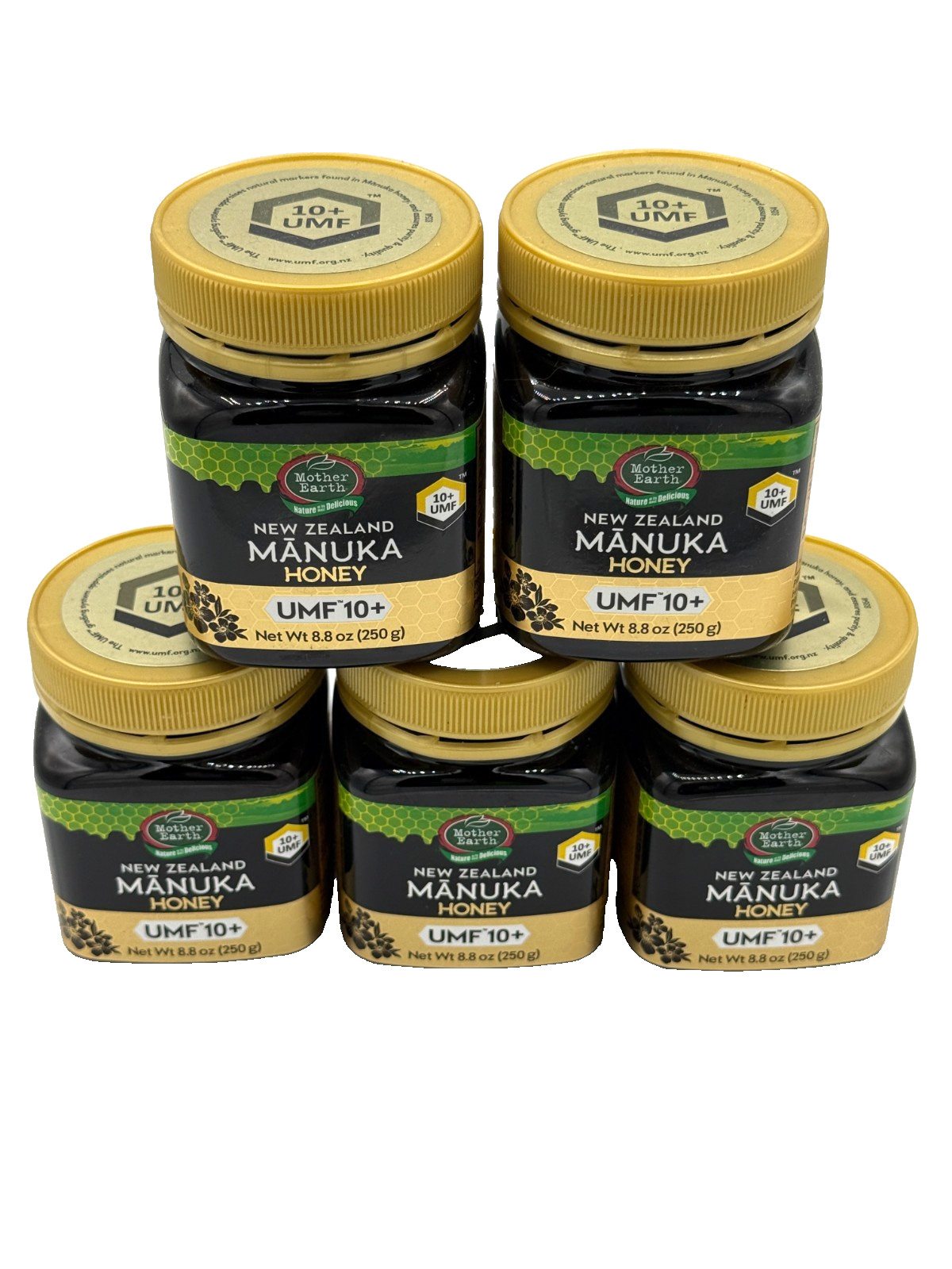 MANUKA HONEY MOTHER OF EARTH NEW ZEALAND UMF10+ – SET OF 5- FREE SHIPPING