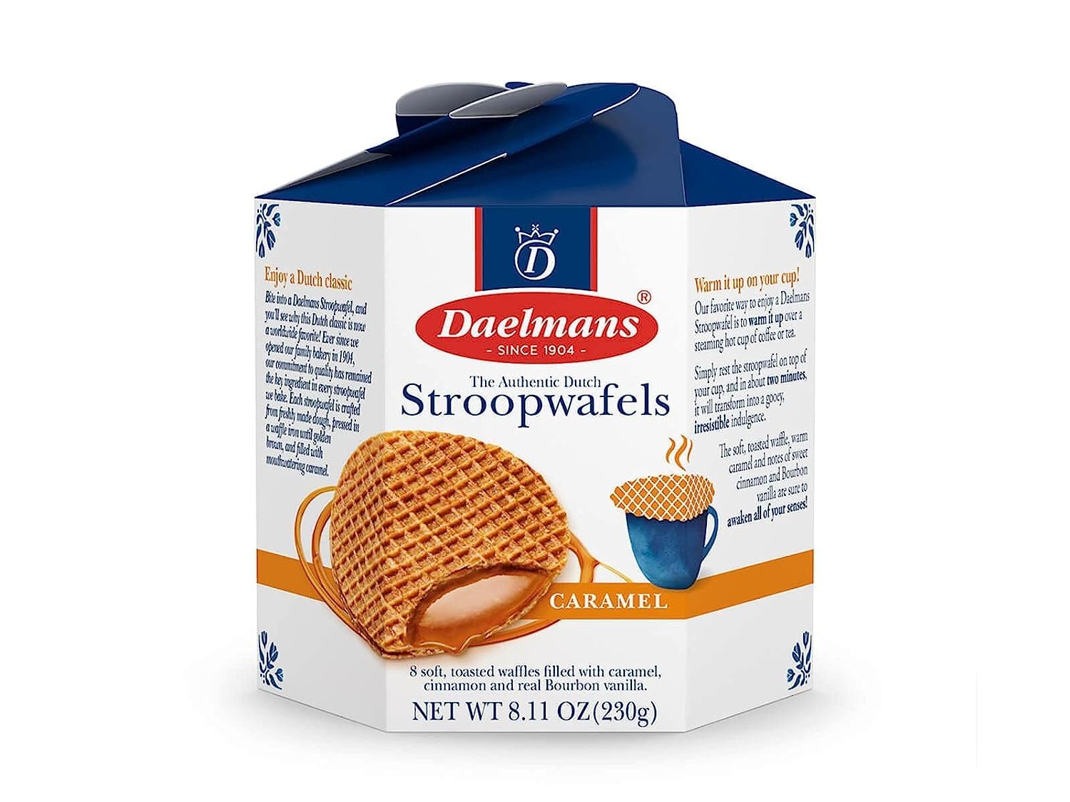 DAELMANS Caramel Stroopwafels – Authentic 8.11 Ounce (Pack of 1), No Color