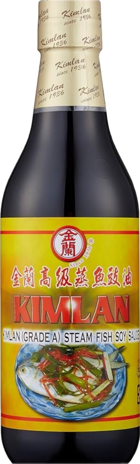 Kimlan Grade A Steam Fish Soy Sauce 20 fl oz Naturally Fermented Taiwan