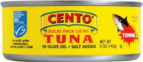 Cento Solid Packed Tuna in Olive Oil, 5-Ounce Cans (Pack of 24)
