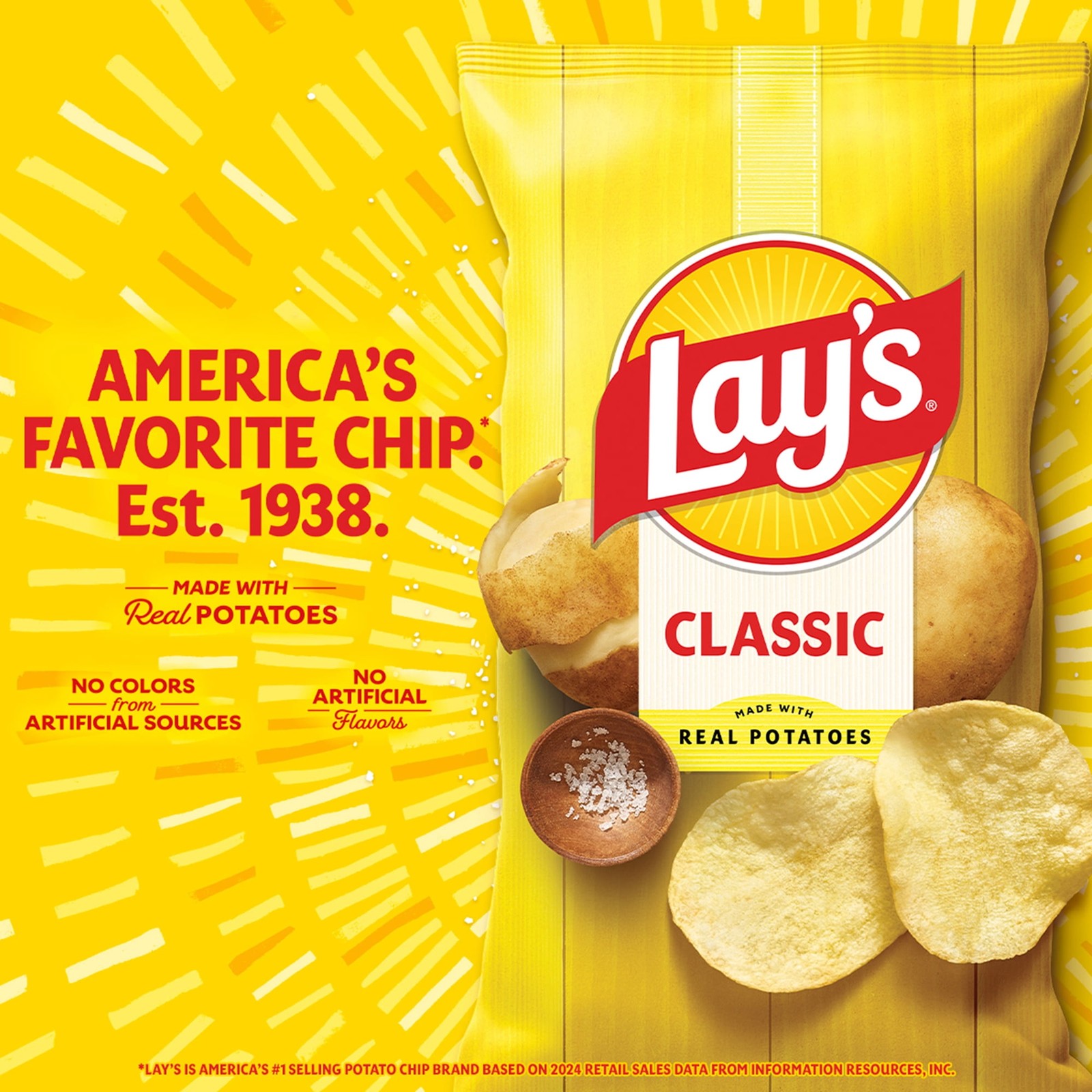Lay’s Potato Chips Lightly Salted Party Size 12.5 Ounce Bag.