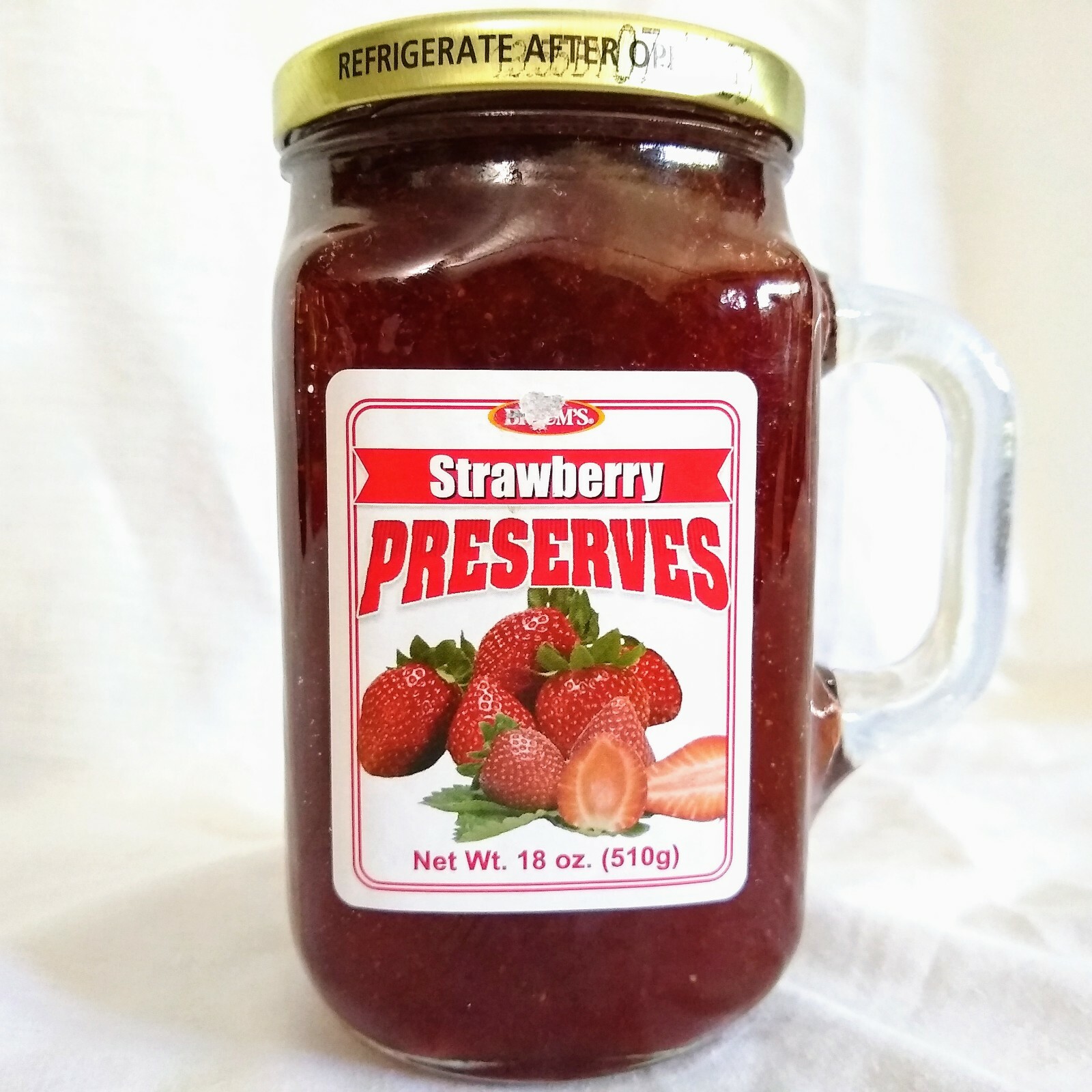 Braum’s Strawberry Preserves 18 Ounce Glass Jar