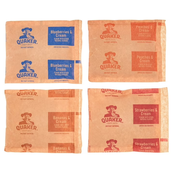 Quaker Instant oatmeal fruit & cream Variety Pack – 20 individual Packets…