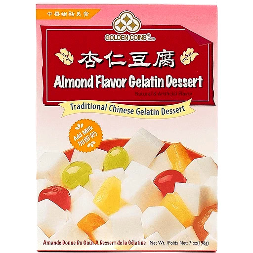 Golden Coins Almond Flavor Gelatin Dessert Mix 7 oz ( Pack of 2 )~01/2027