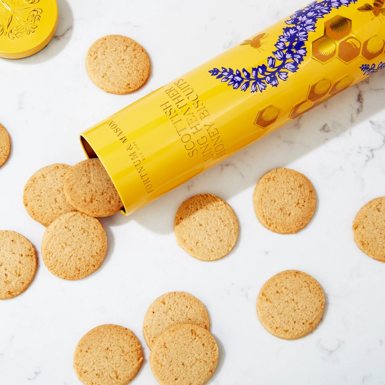 Fortnum & Mason Scottish Ling Heather Honey Biscuits Tin 250g DEC 2026