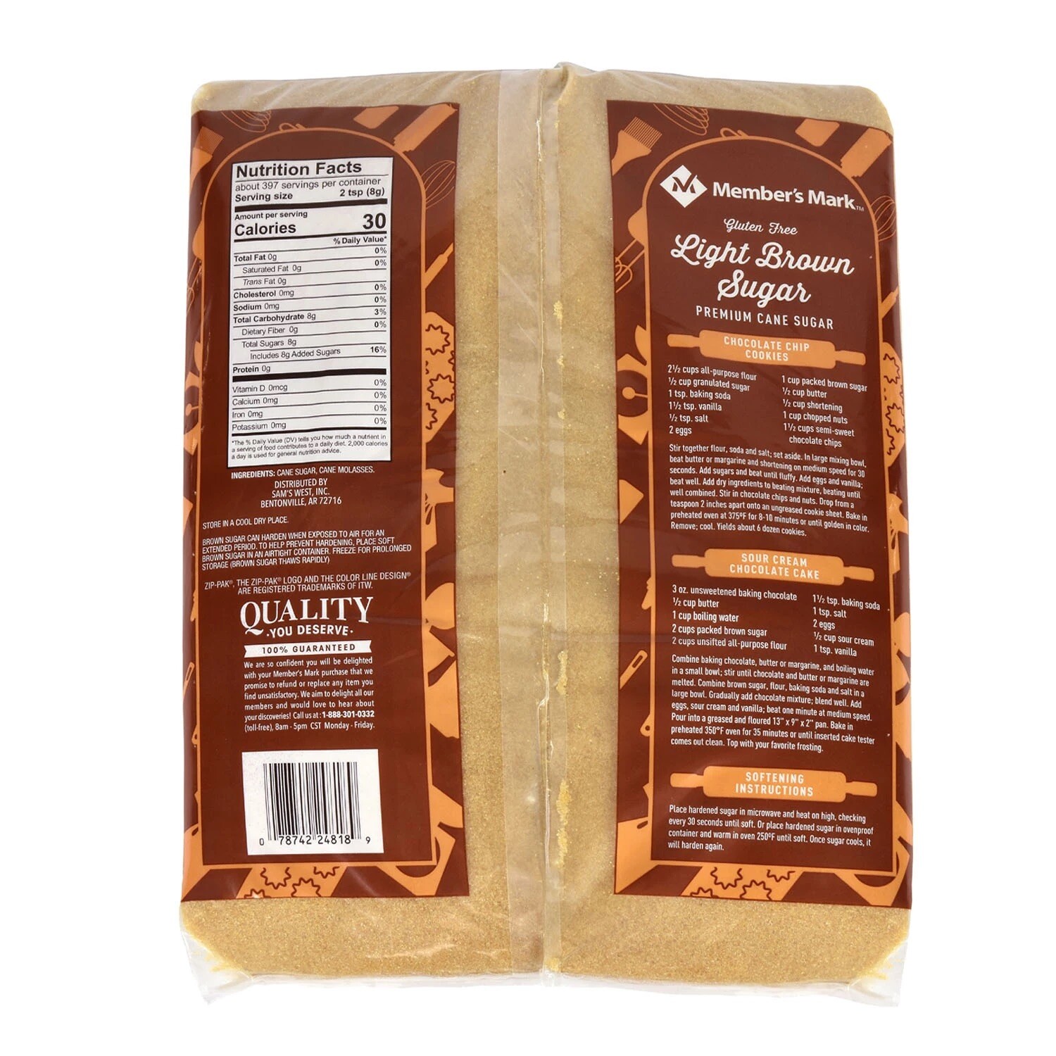 2-pack Member’s Mark Light Brown Sugar (7 lbs.) Each
