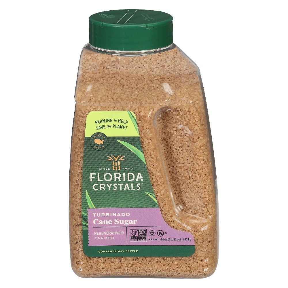 Turbinado Cane Sugar Unrefined Natural Sweetener 44 oz Jug