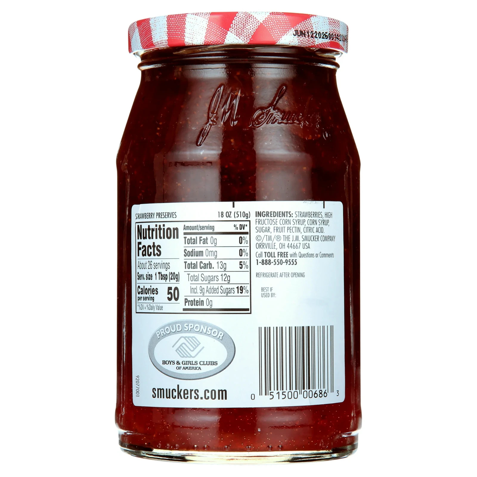 Smucker’s Strawberry Preserves 18oz Jar