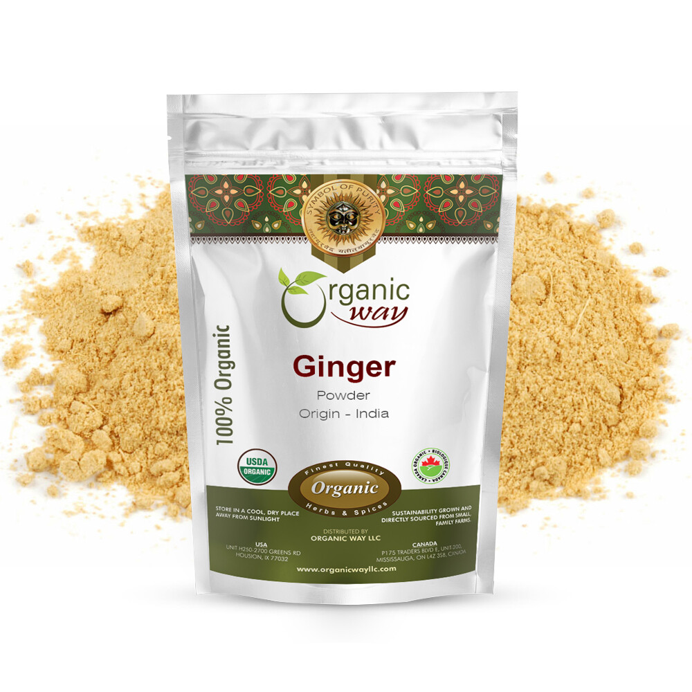 Organic Way Ginger Root Powder – Organic, Kosher & USDA Certified (1/2LBS / 8Oz)