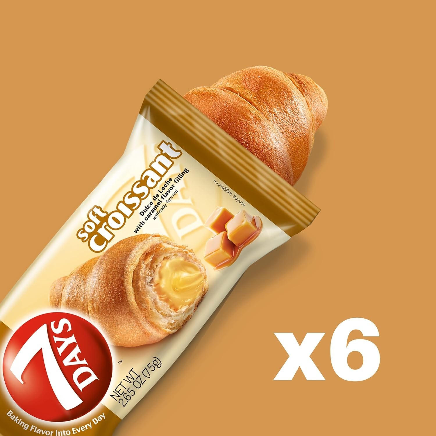 Soft Croissant, Caramel – Dulce De Leche, Breakfast Pastry, Individually Wrap…