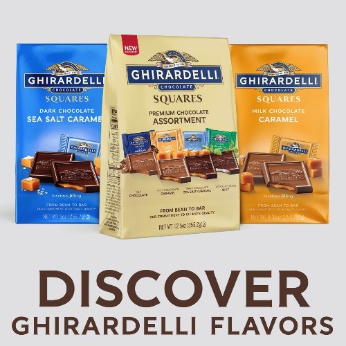 Ghirardelli Premium Square Chocolate Assortment – XL Bag – 12.5oz