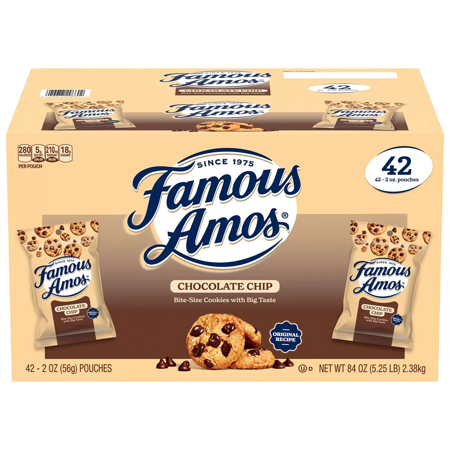Famous Amos Chocolate Chip Cookies, 2 oz., 42 pk.