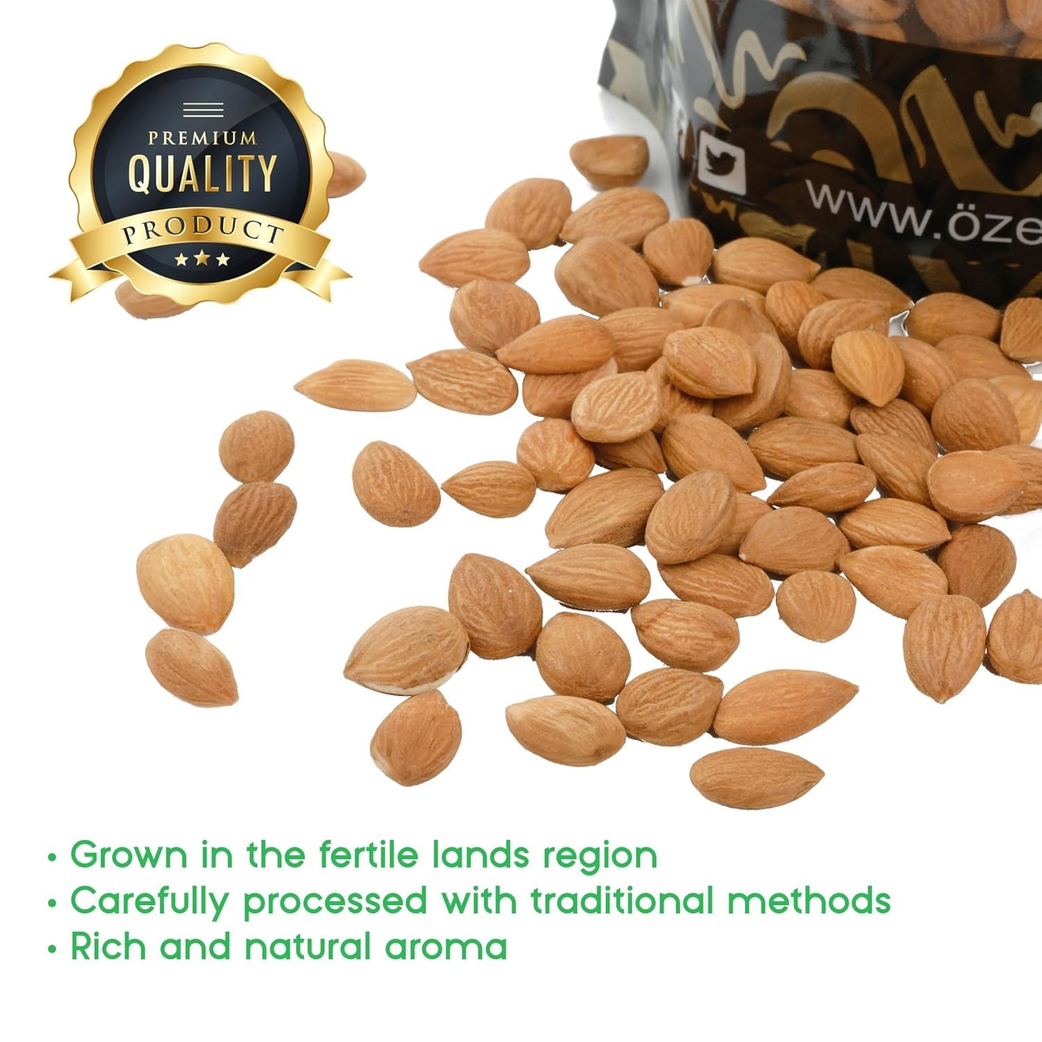 Organic Bitter Raw Apricot Kernels – 8.8 Oz Pouch Packed Fresh and Safe