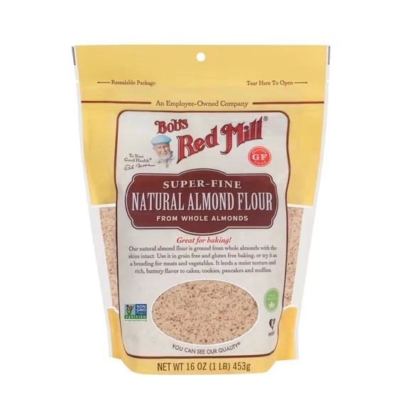 Bob’s Red Mill Super Fine Almond Flour 16 Oz Resealable Bag Baking Cooking Pantr