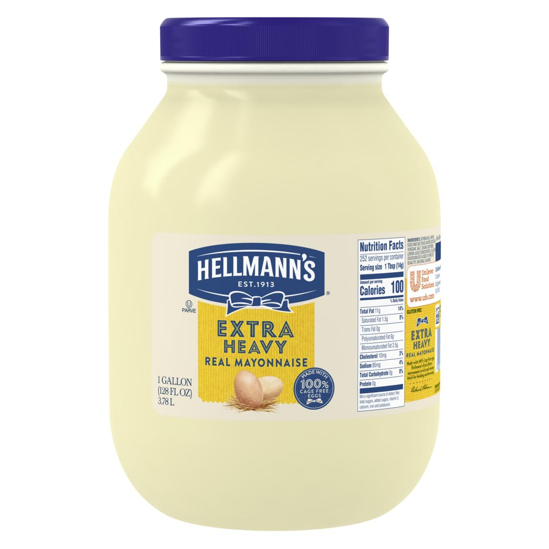 Hellmann’S Extra Heavy Mayonnaise Jar, Extra Egg Yolk, Condiment for Sandwiches,