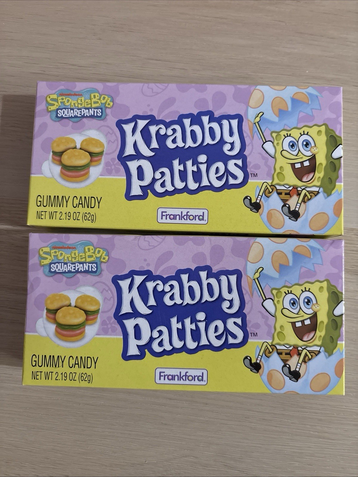 Frankford SpongeBob SquarePants Krabby Patties Easter Gummy Candy 2.19oz Box
