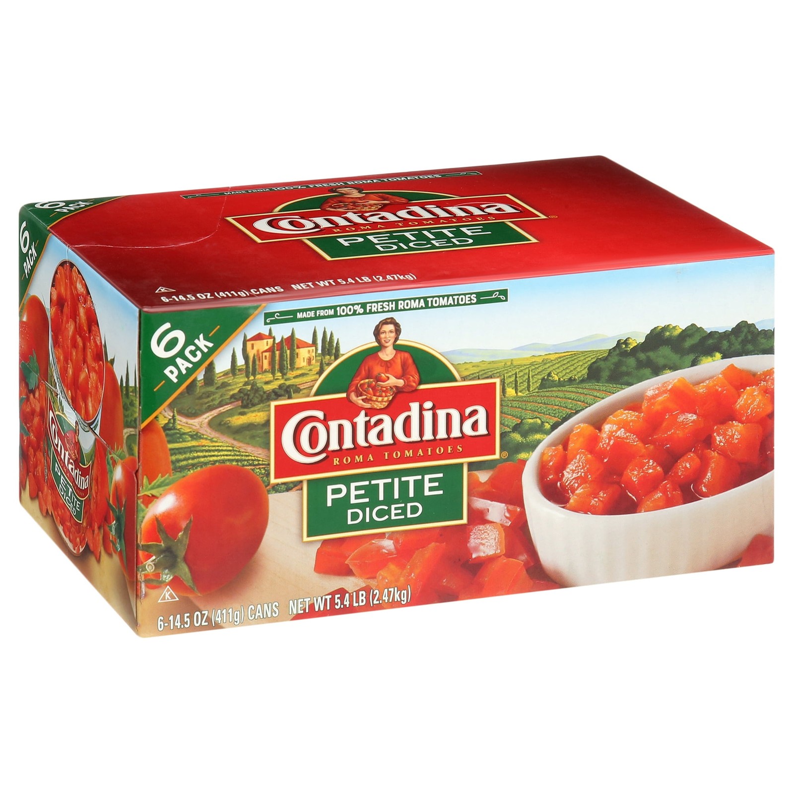 (6 Pack) Contadina Petite Diced Tomatoes, 15 oz cans,free shipping..
