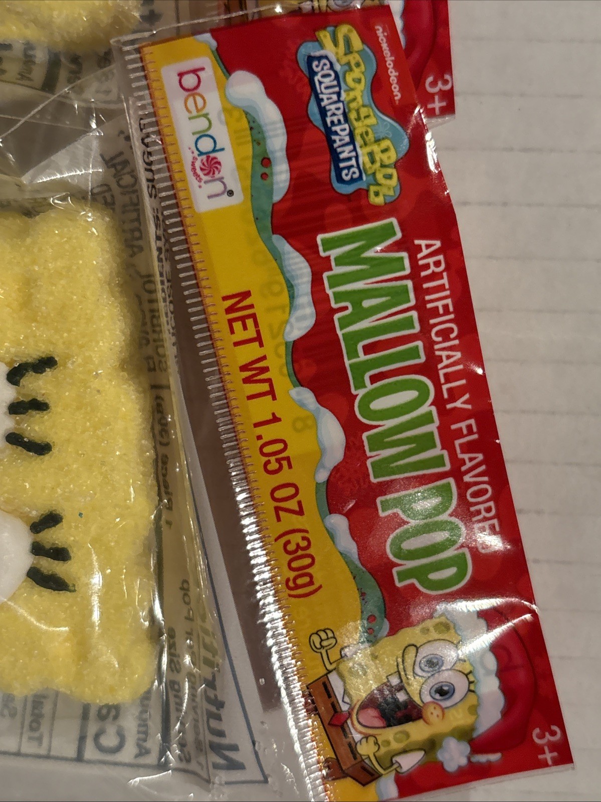 Spongebob Squarepants Mallow Pops Lot Of 2 Multicolor On Stick Bow NEW