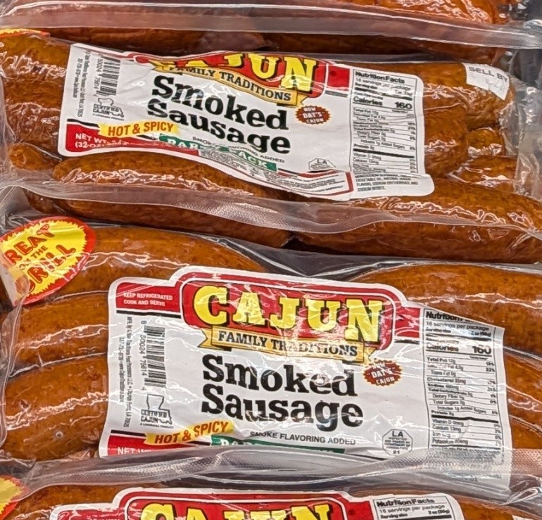 Cajun Family Traditions Hot & Spicy Sausage 32 Oz (2 Pack)