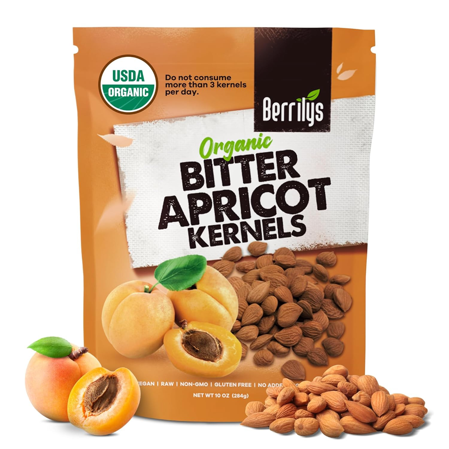 Organic Apricot Seeds Organic Bitter Apricot Kernels, Non-Gmo Vegan Apricot Seed