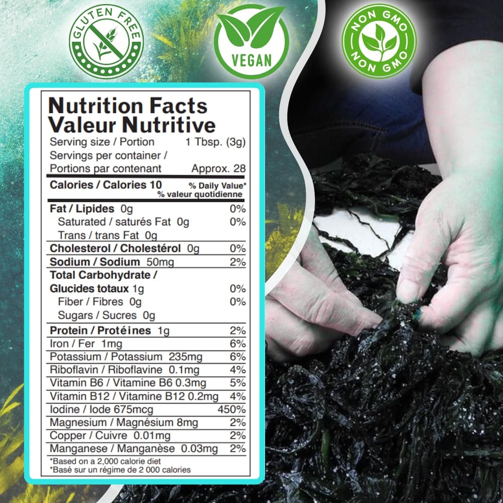 Ocean’s Balance Organic Dulse Flakes Maine Coast Seaweed Atlantic Ocean Sea …