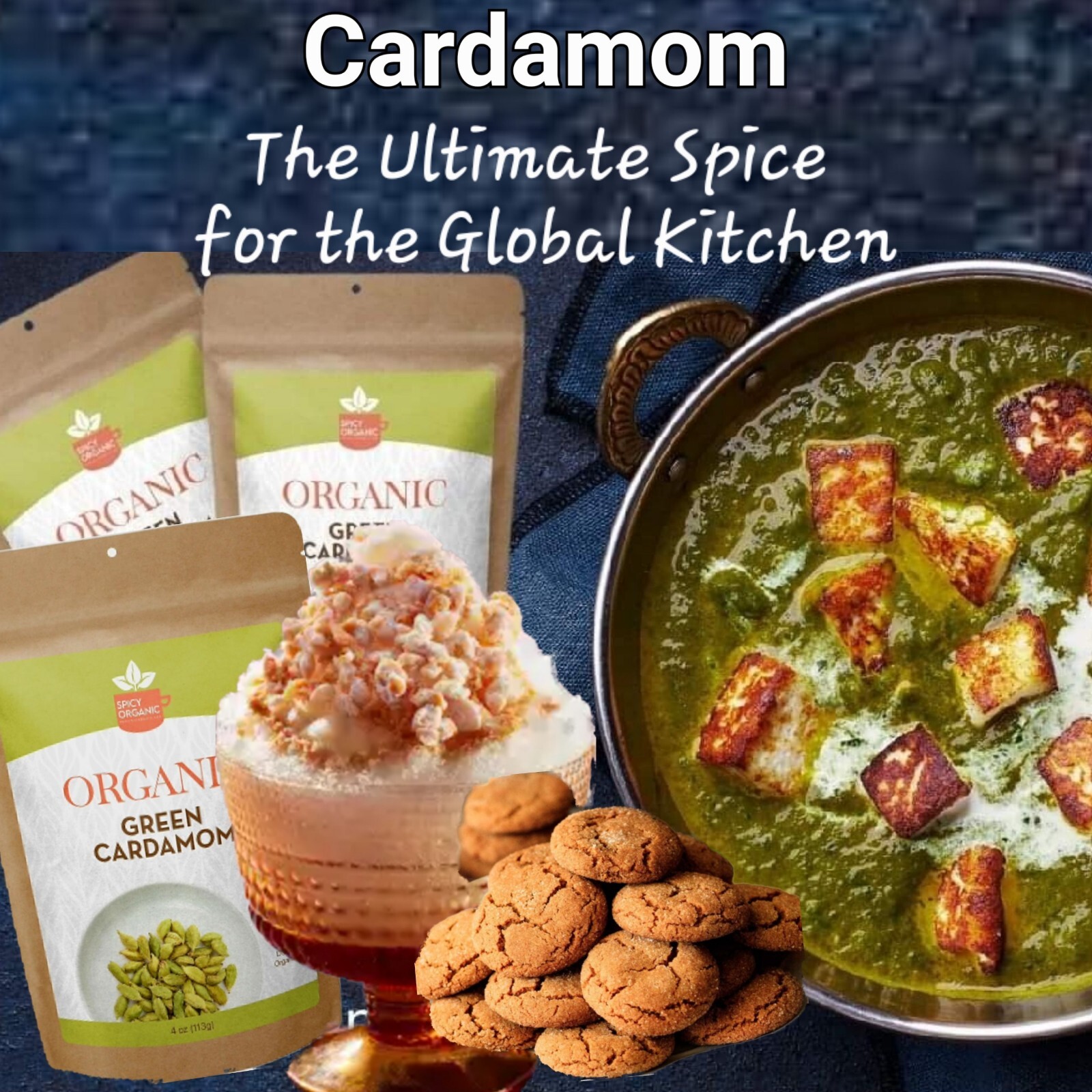 Cardamom Pods USDA Organic Green Fresh Seeds 4oz, Non-GMO, Gluten Free