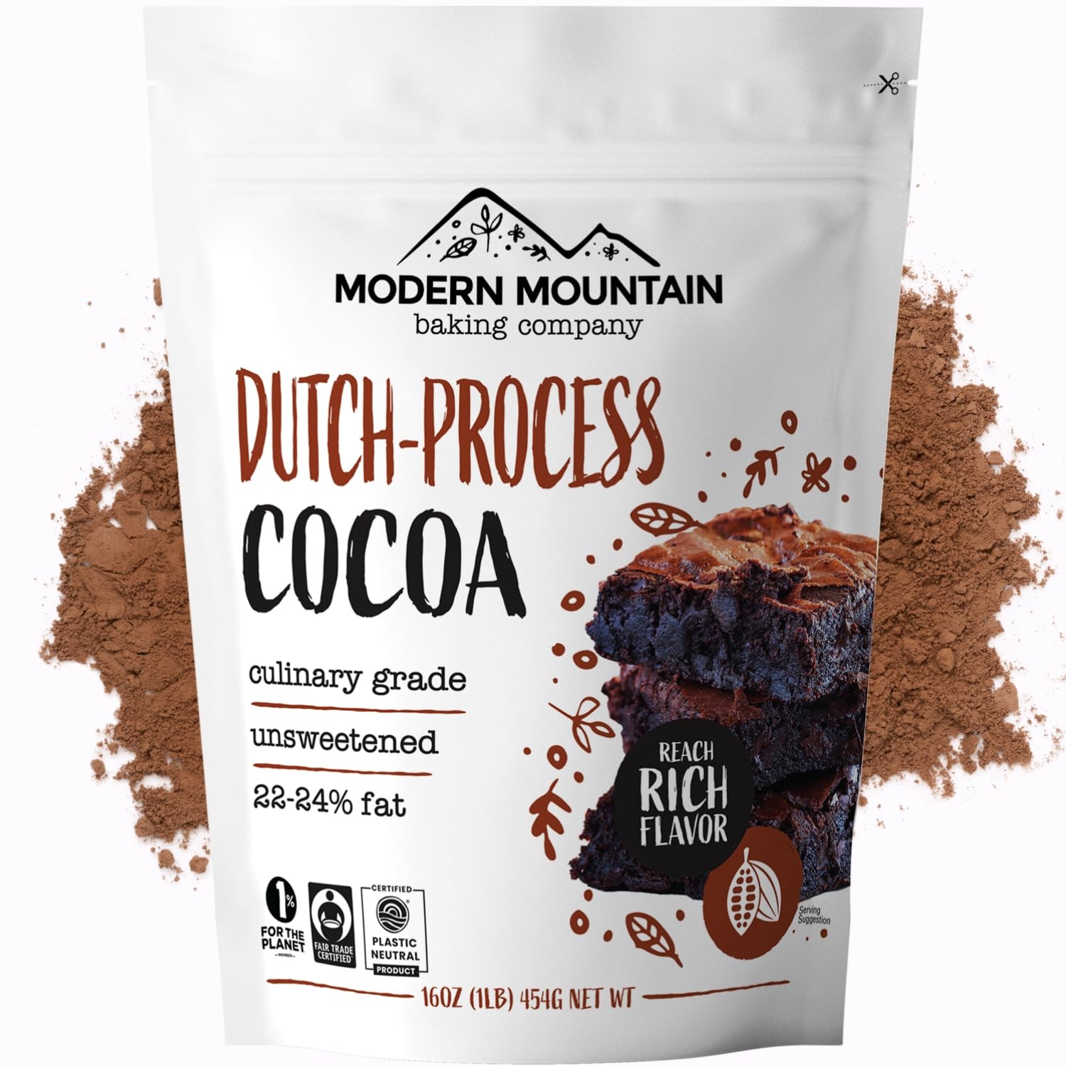Cocoa Powder (1 lb) Dutch Processed Powder, Unsweetened, Extra 1 Pound