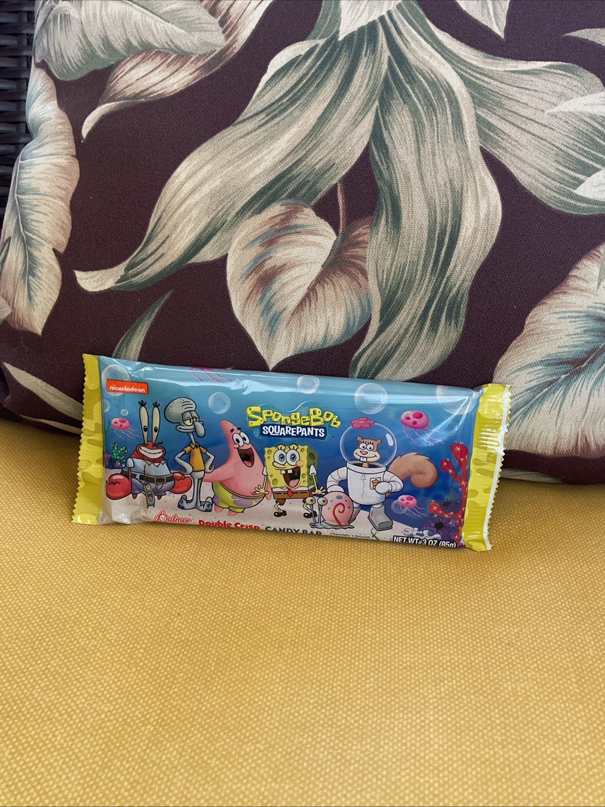 Palmer Nickelodeon Spongebob Squarepants Double Crisp Candy Chocolate Bar