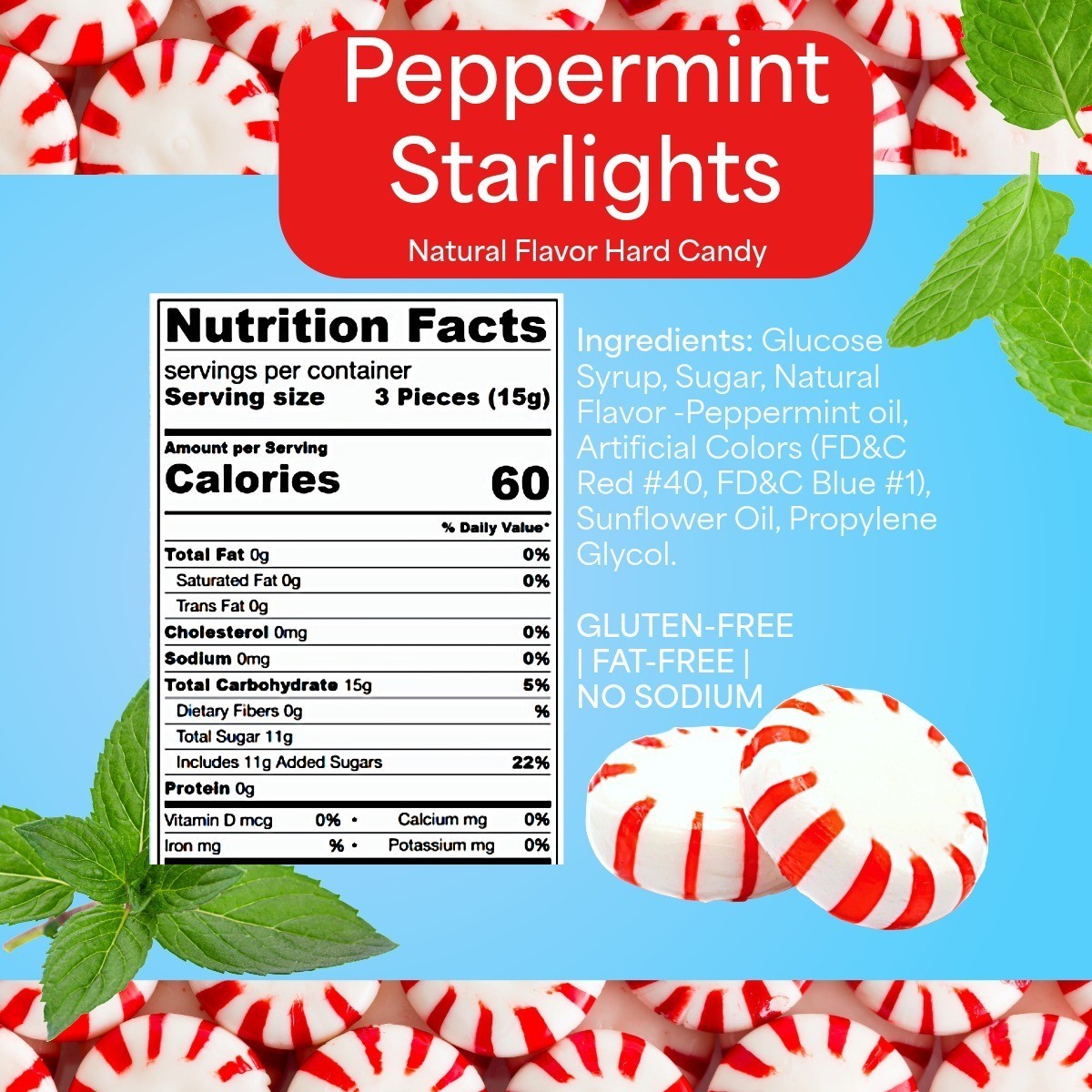 SweetGourmet Arcor Starlight Peppermint Hard Candy, 4Lb- FREE SHIPPING!