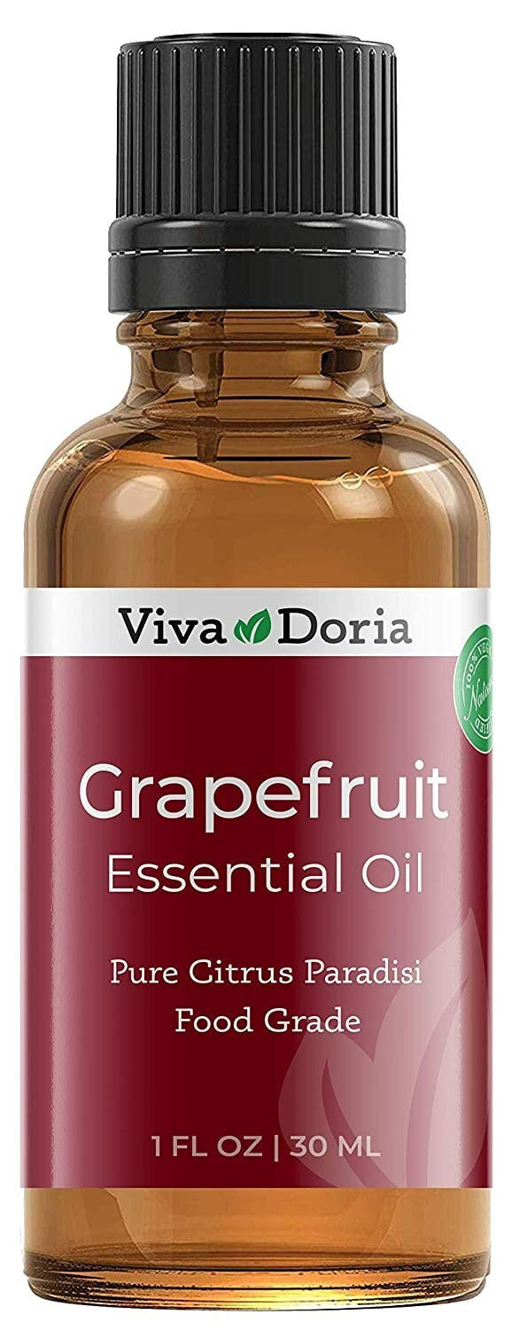 Viva Doria Pure Grapefruit Essential Oil, Food Grade, 1 Fl oz