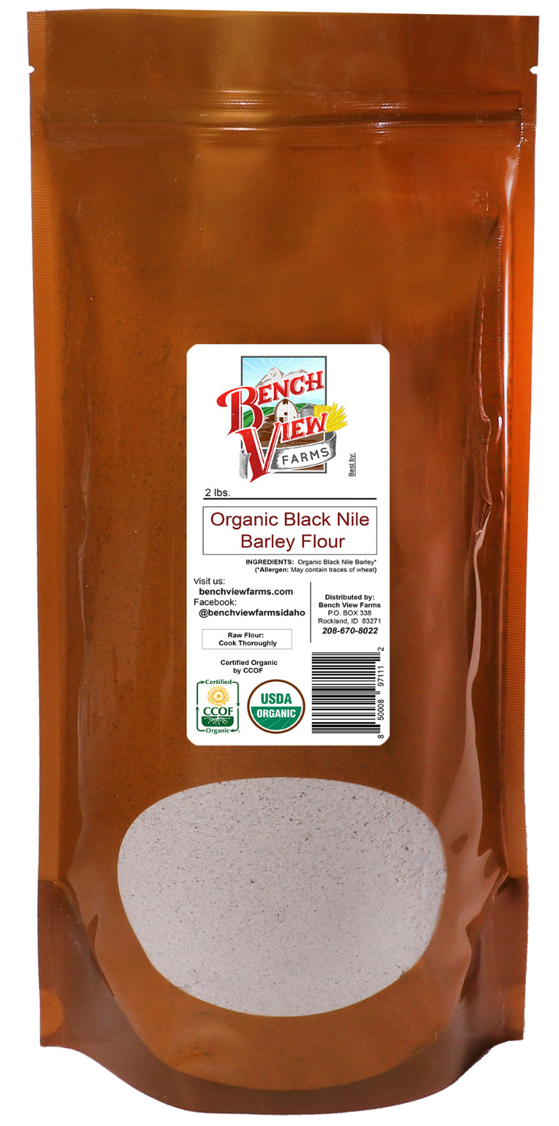 Organic Black Nile Barley Flour – 2lbs (Pack of 1)