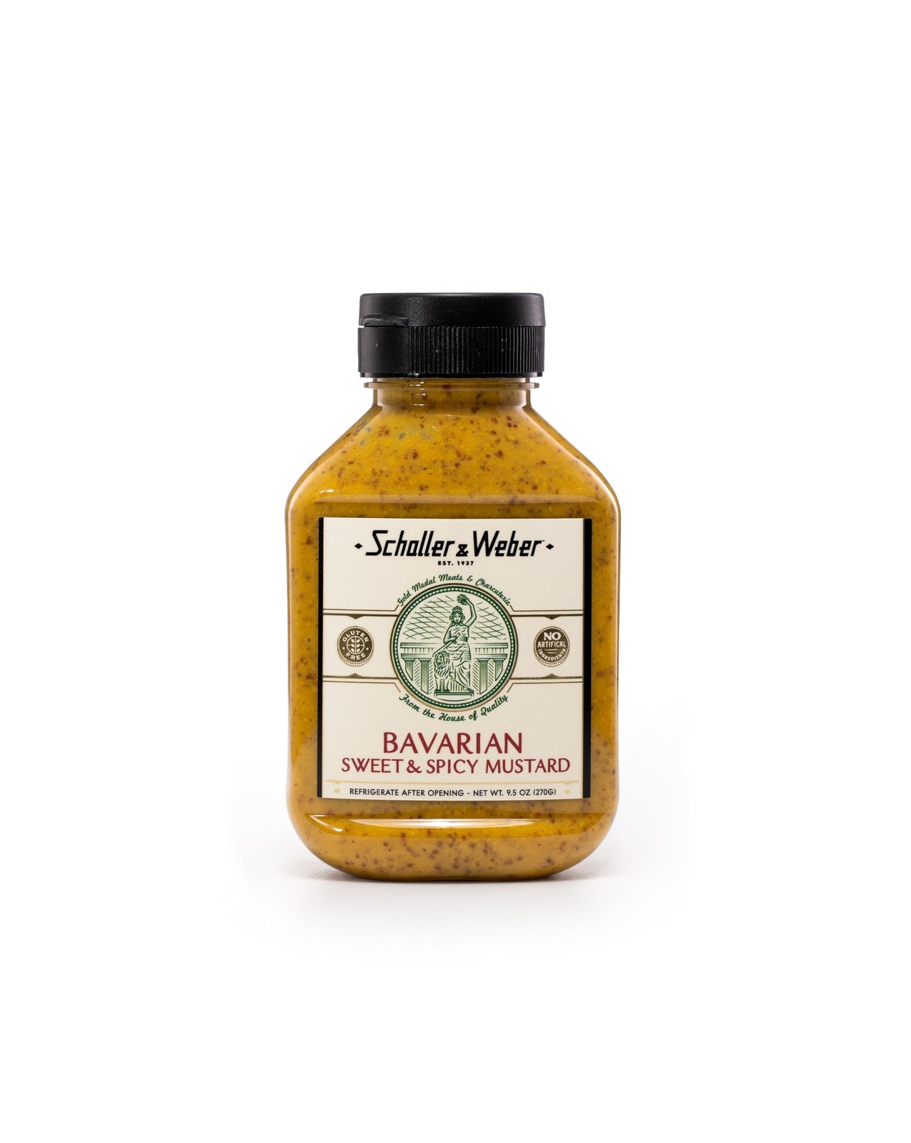 Bavarian Mustard, Classic Bavarian-Style, All Natural Mustard, 9.5 Ounce (Pac…