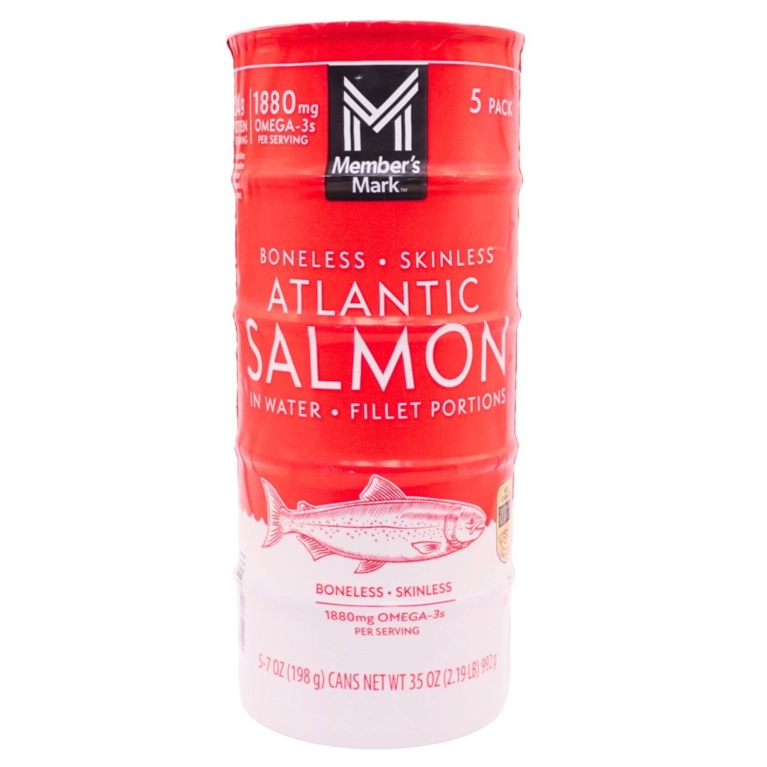 Member’s Mark Canned Atlantic Salmon 7 oz 5 Pack Premium Ready to Eat Fish