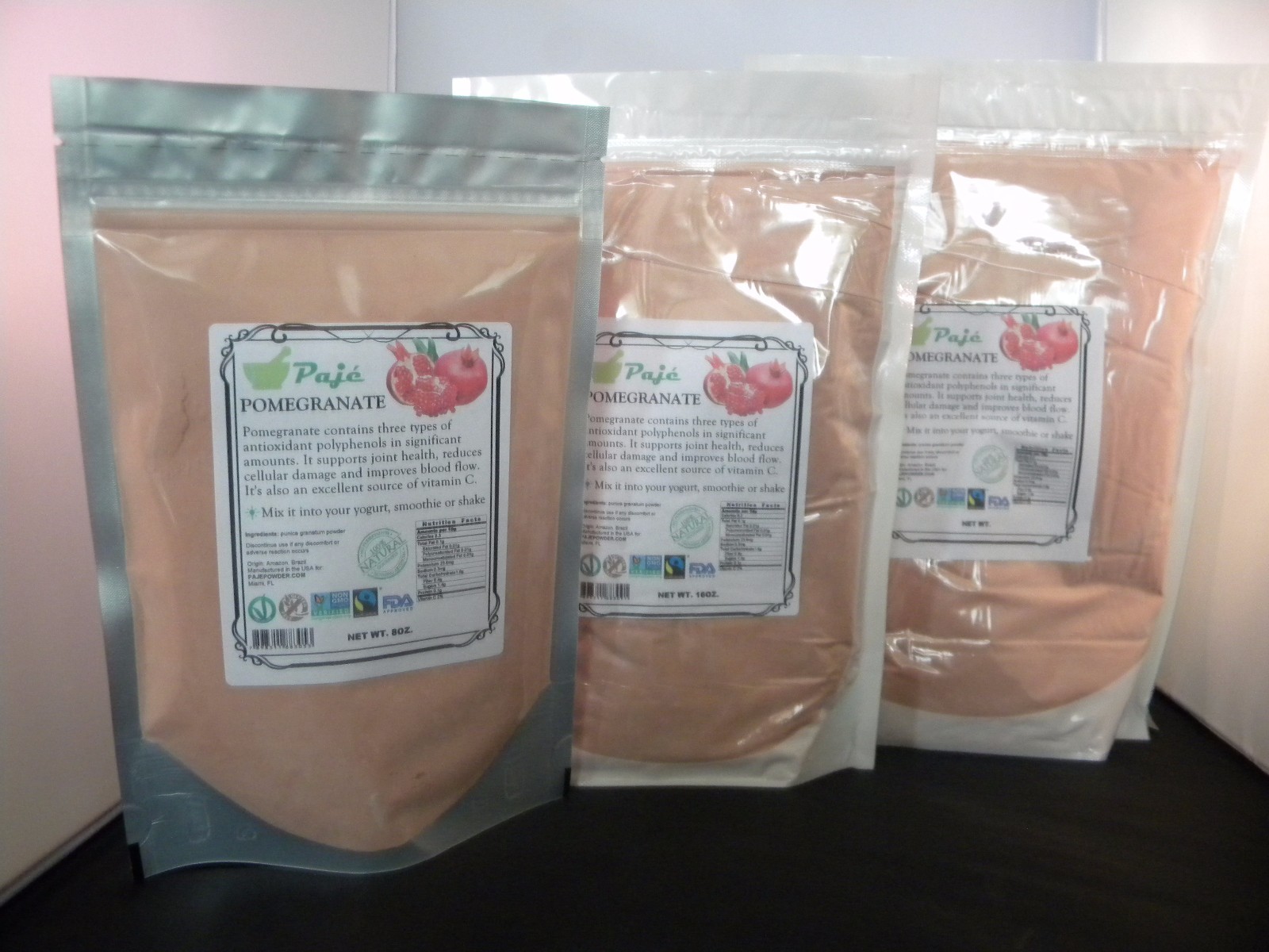 POMEGRANATE powder 16oz – 1lb ANTIOXIDANT MAXIMUS , gluten free, non-GMO PAJE